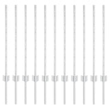 Embedded Fence Post 11 pcs Silver 120 cm Powder-Coated Steel 42006295