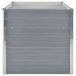 Raised Garden Bed 160x80x77 cm Galvanised Steel Grey 42404