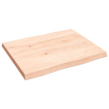Table Top 60x50x cm Untreated Solid Wood Live Edge 363867