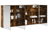 Bathroom Mirror Cabinet Smoked Oak 103.5 x 15.5 x 70 cm 889275
