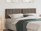 Upholstered Headboard Brown and Taupe 120 cm Solid Pine Wood 880191