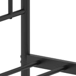 Metal Bed Frame without Mattress with Headboard Black 193x203cm 374345