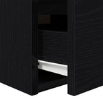 ZNTS Wall-mounted Bedside Cabinet Black Oak 38x34x40 cm 861249