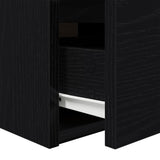 ZNTS Wall-mounted Bedside Cabinet Black Oak 38x34x40 cm 861249
