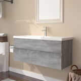 Sink Cabinet with Built-in Basin Grey Sonoma Engineered Wood 3152886