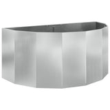Planter Silver 120 x 60 x 50 cm Galvanised Steel 883708
