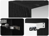 Bathroom Mirror Cabinet with Shelf Black Oak 60 x 14.5 x 70 cm 889192