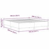 Box Spring Bed Light Grey 180 x 200 cm Velvet 42006982