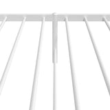 Metal Bed Frame without Mattress with Headboard White 107x203cm 350927