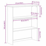 Hutch ASKIM 91 x 30 x 104 cm Solid pine wood 4105424