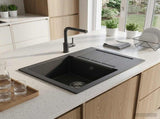 Kitchen Sink Single Basin Granite 62 x 50 x 20 cm Graphite 42053758