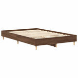 Bed Frame No Mattress Brown Oak 120x200 cm Engineered Wood 861036