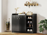 Shoe Storage Cabinet with Adjustable Shelves - Black T3398P344790