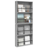 Magazine Rack 2 pcs Grey Sonoma 60 x 12 x 70 cm Engineered Wood 890835