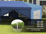 3x6m Pop-Up Gazebo, with Curtain Walls and Windows, Blue T3398P551614