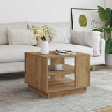 Coffee Table Artisan Oak 55x55x42 cm Engineered Wood 856803