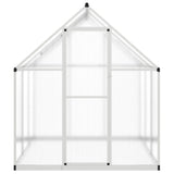 ZNTS Greenhouse with Base Frame Silver 169x169x195 cm Aluminium 4005828