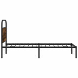 Bed Frame Without Mattress 90x190 cm Smoked Oak Engineered Wood 4100201
