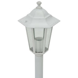 Garden Post Lights 6 pcs E27 110 cm Aluminium White 44215