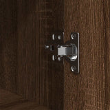 Bathroom Cabinet with Shelves Brown Oak 76.5x35x95 cm 861921
