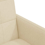 Dining Chairs with Wheels 2 pcs Cream 58 x 65 x 94 cm Fabric 42017836
