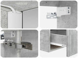 Bathroom Cabinet Set 5 pcs Concrete Grey Engineered Wood 3406530