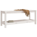 Garden Bench White 108x35x45 cm Solid Wood Pine 832383