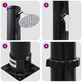 Outdoor Solar shower Black 217 cm PVC and Aluminium 42003412