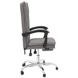 Reclining Office Chair Taupe Fabric 349749