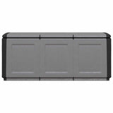 Garden Storage Box 138x53x57 cm 330 L Dark Grey and Black 151818