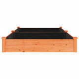 Garden Raised Bed with Liner Brown 240x120x25 cm Solid Wood Fir 364302