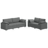 Sofa Set 2 pcs Dark grey 219 x 77 x 82 cm Fabric 3324741