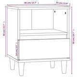 Bedside Cabinets 2 pcs Concrete Grey 40x35x50 cm 821803