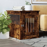 Dog Crate Furniture Smoked Oak 55x75x65 cm Engineered Wood 838320
