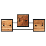 Wall Coat Rack 90x1x35 cm Solid Wood Acacia and Iron 372743