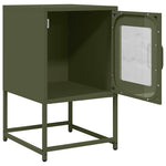 ZNTS Bedside Cabinet Olive Green 36x39x60.5 cm Cold-rolled Steel 853330