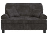 XXL Armchair with Cushions Dark Grey 1.5 Lines Fabric 42043498