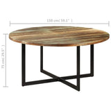 ZNTS Dining Table 150x75 cm Solid Wood Reclaimed 337074