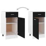 Drawer Bottom Cabinet Black Engineered Wood Medium 801213