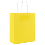 ZNTS Paper Bags 250 pcs with Handles Yellow 18x8x22 cm 4101782