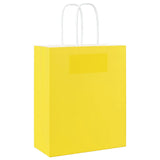 ZNTS Paper Bags 250 pcs with Handles Yellow 18x8x22 cm 4101782