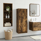 Wall-mounted Sink Vanity Smoked Oak 35 x 20 x 81 cm 890764
