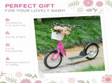 Kids Scooter, Kick Stunt Scooter with Adjustable Handlebar, Dual Brakes, Basket, Cupholder, T3398P348523