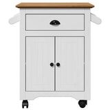 Kitchen Trolley BODO White and Brown 72x45x80 cm 4016876