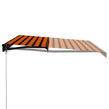 Manual Retractable Awning 450x300 cm Orange and Brown 3055195