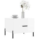 Coffee Tables 2pcs High Gloss White 50x50x40 cm Engineered Wood 829417