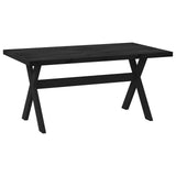 Dining Table NOAIN 160 cm Solid Pine Wood Black Rectangular 42020914