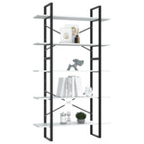 5-Tier Book Cabinet White 100x30x175 cm Engineered Wood 3081998