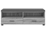 Hall Bench with Cushion with Shelf Grey Sonoma 100 x 38 x 46 cm 891469