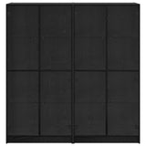 Highboard 2 pcs Black Oak 68 x 37 x 142 cm Engineered Wood 3402646